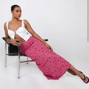 Handling Midi Skirt Pink Floral